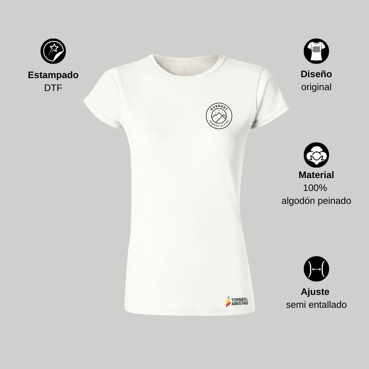 Playera Mujer Algodón Torneo de la Amistad D2E Everest