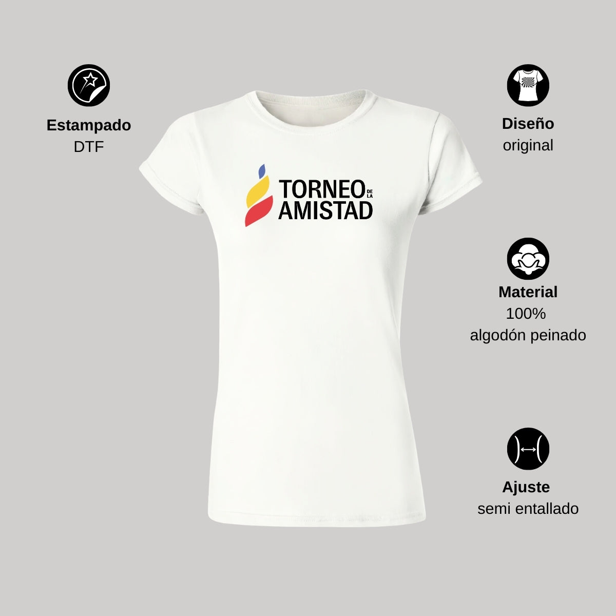 Playera Mujer Algodón Torneo de la Amistad D3