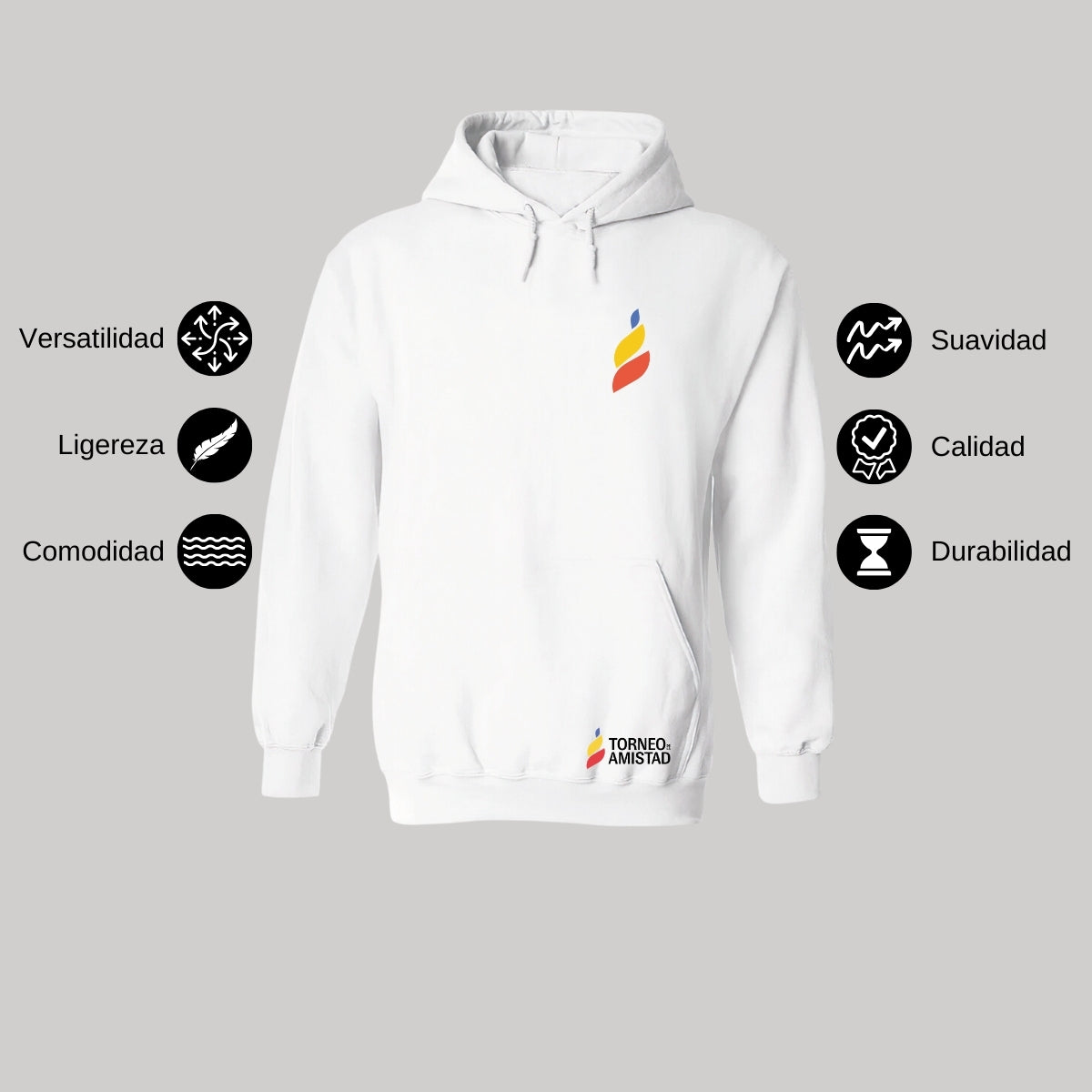 Sudadera Hoodie Unisex Poliéster Torneo de la Amistad D5