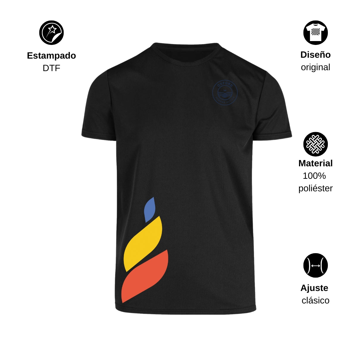 Playera Dry Fit Unisex Poliéster Torneo de la Amistad D1E Oxford