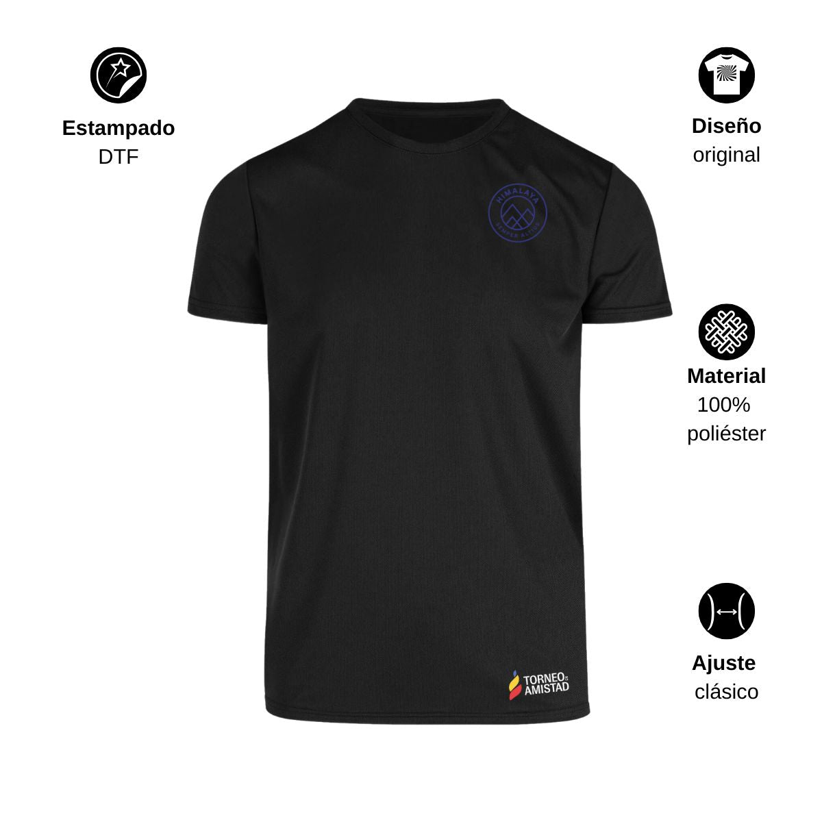 Playera Dry Fit Unisex Poliéster Torneo de la Amistad D2E Himalaya