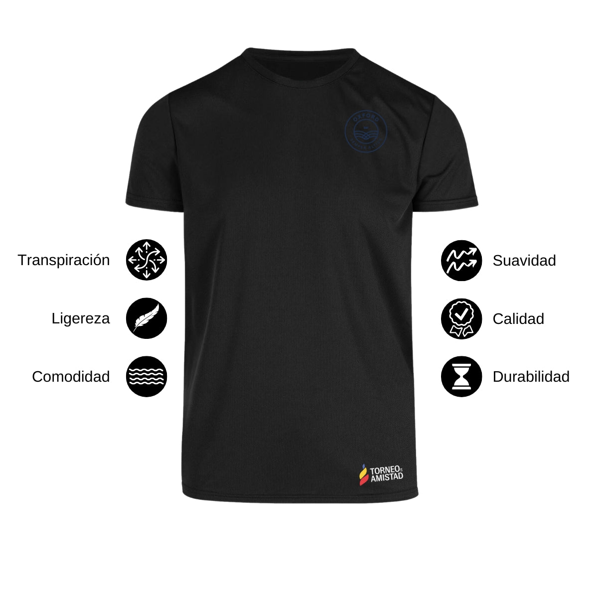 Playera Dry Fit Unisex Poliéster Torneo de la Amistad D2E Oxford