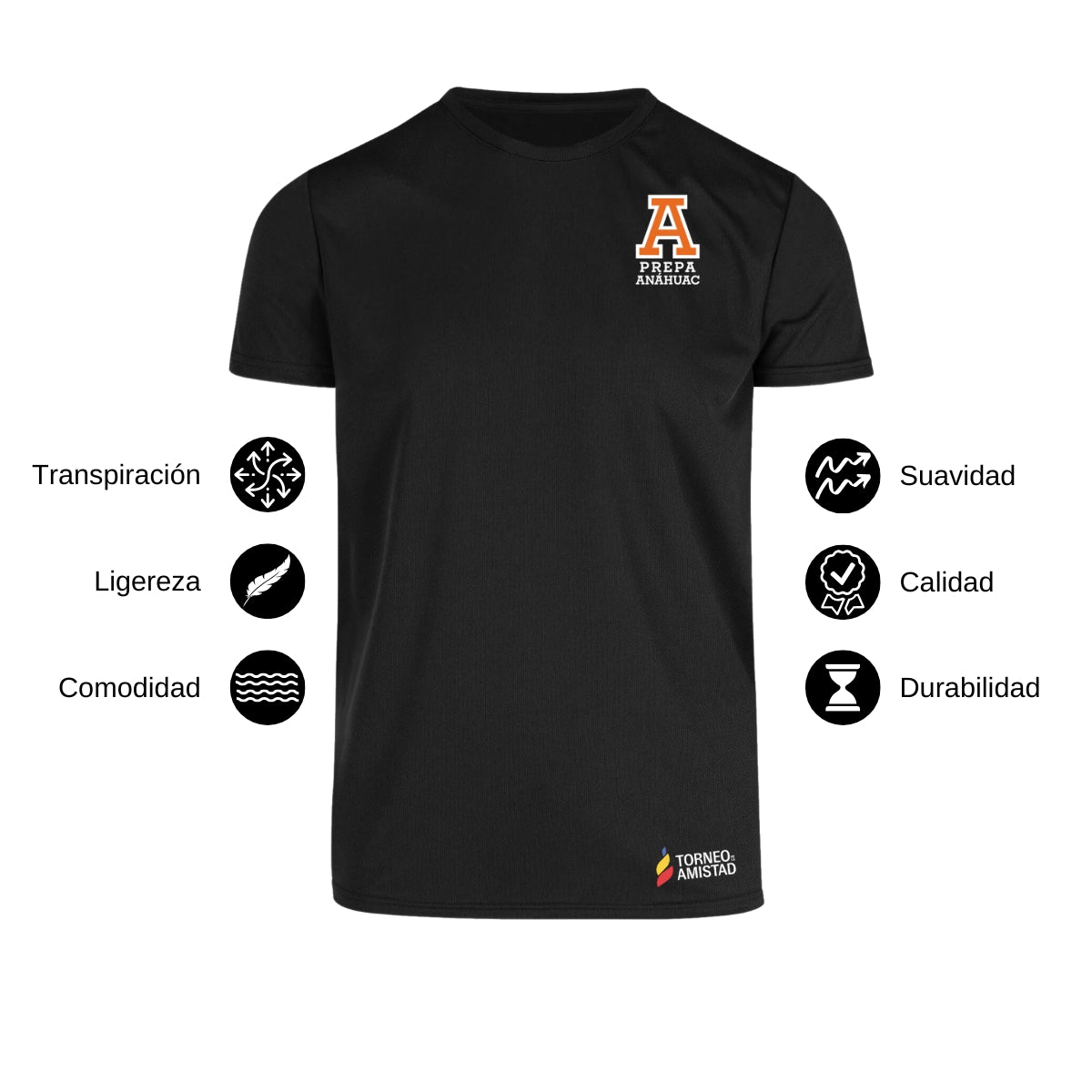Playera Dry Fit Unisex Poliéster Torneo de la Amistad D2E Prepa Anahuac