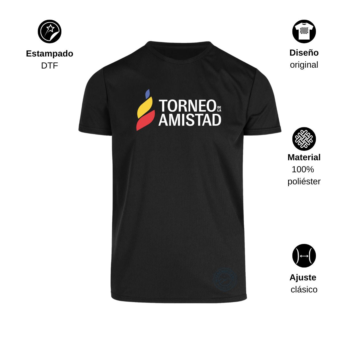 Playera Dry Fit Unisex Poliéster Torneo de la Amistad D3T Interamericano