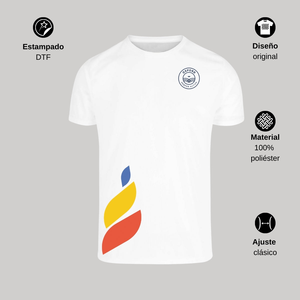 Playera Dry Fit Unisex Poliéster Torneo de la Amistad D1E Oxford