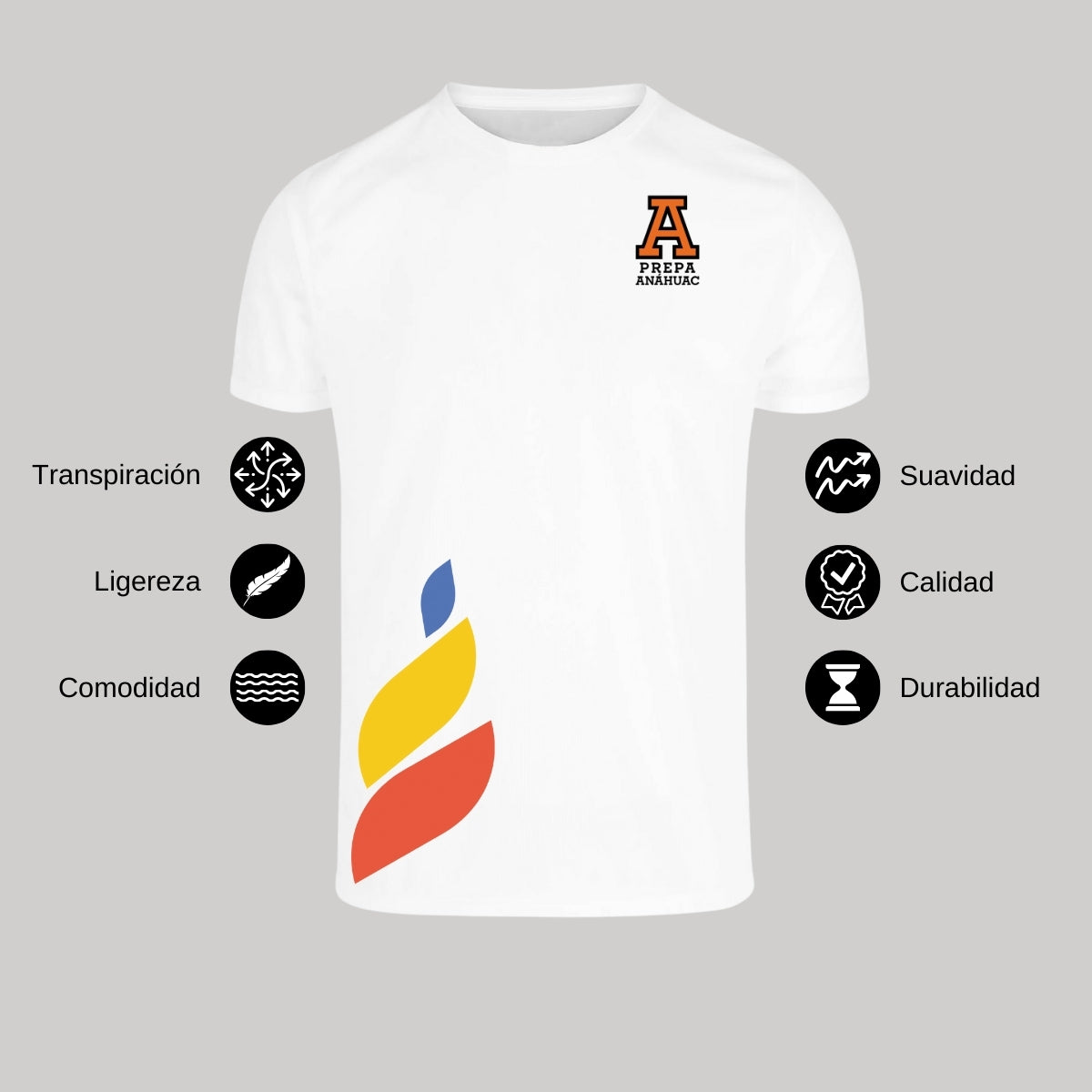 Playera Dry Fit Unisex Poliéster Torneo de la Amistad D1E Prepa Anahuac