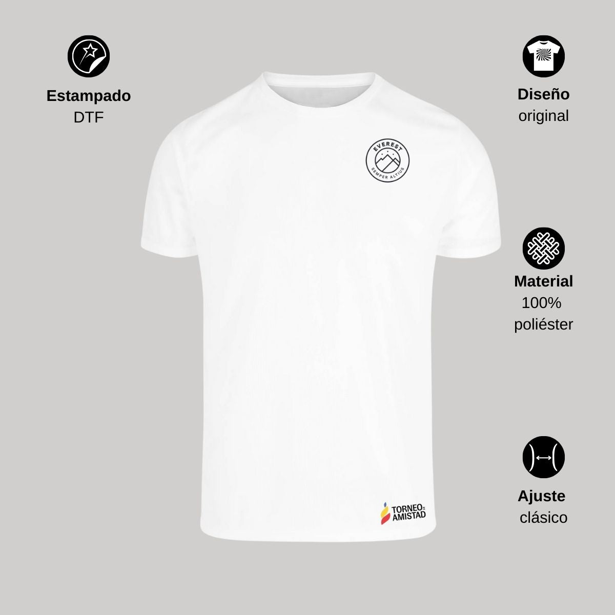 Playera Dry Fit Unisex Poliéster Torneo de la Amistad D2E Everest