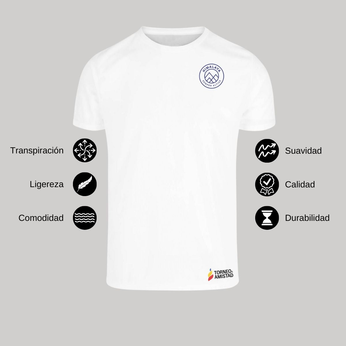 Playera Dry Fit Unisex Poliéster Torneo de la Amistad D2E Himalaya