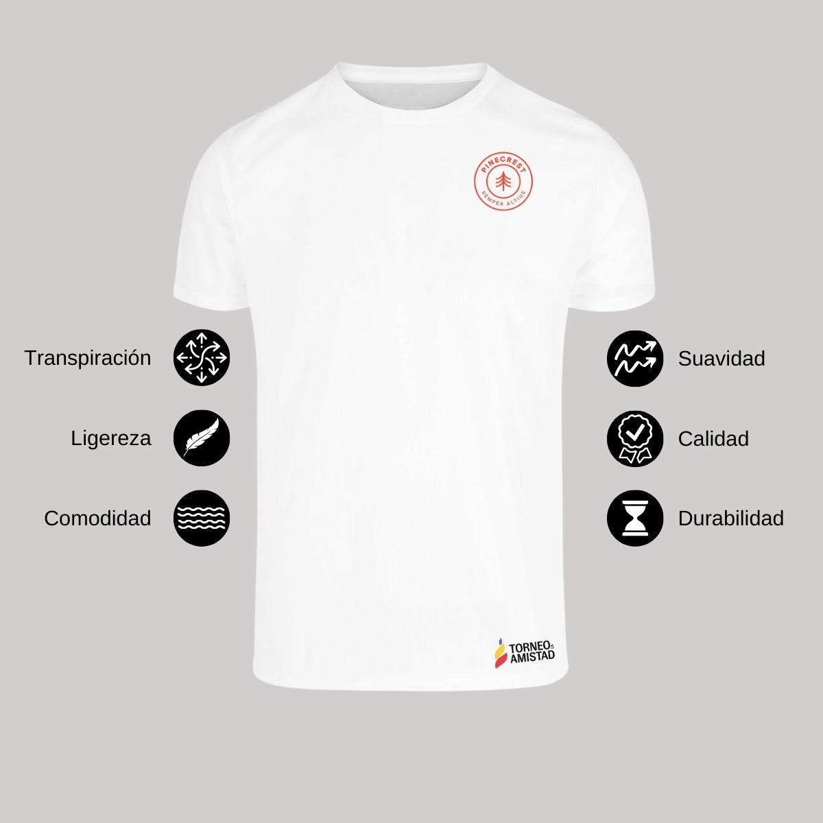 Playera Dry Fit Unisex Poliéster Torneo de la Amistad D2E Pinecrest