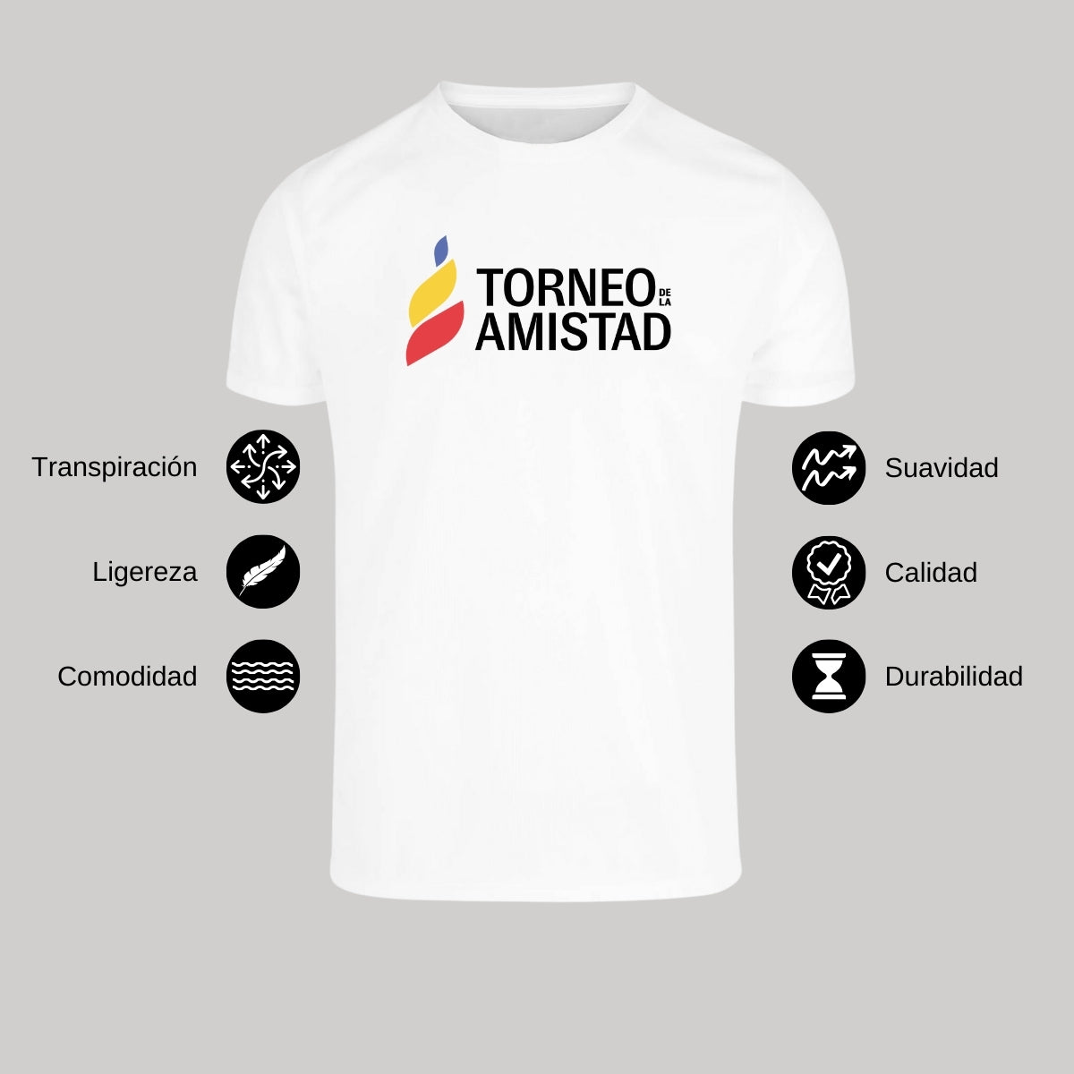 Playera Dry Fit Unisex Poliéster Torneo de la Amistad D3