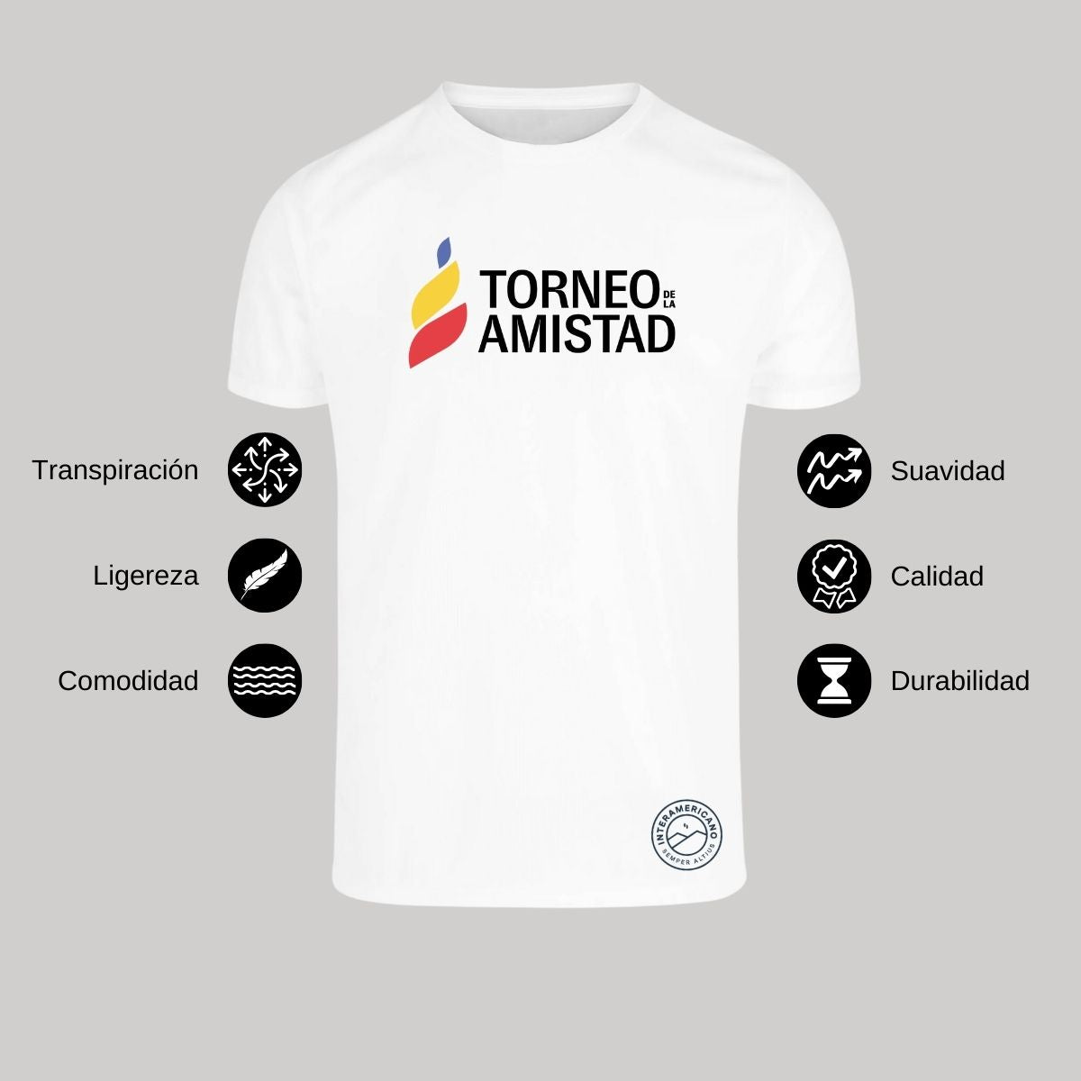Playera Dry Fit Unisex Poliéster Torneo de la Amistad D3T Interamericano