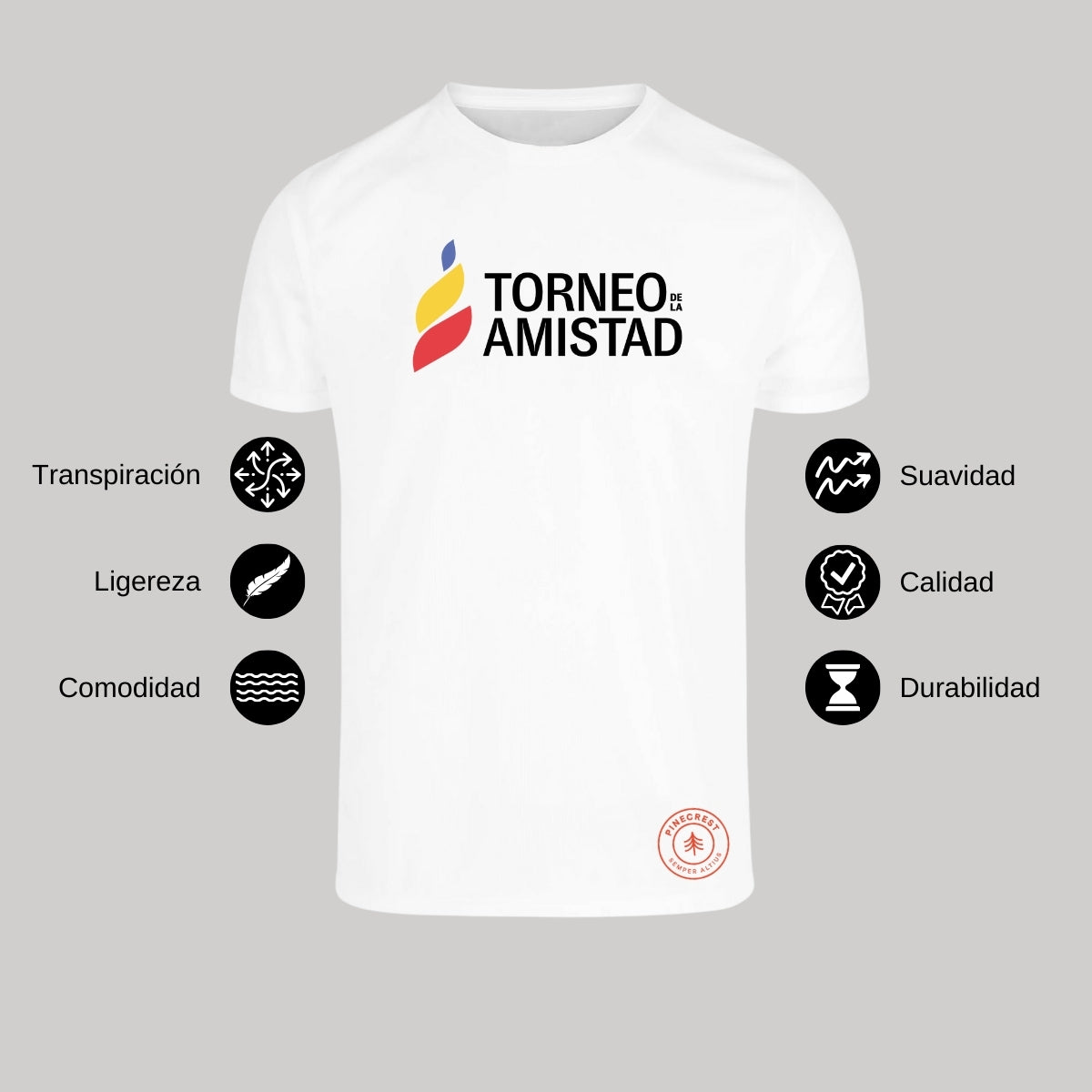 Playera Dry Fit Unisex Poliéster Torneo de la Amistad D3T Pinecrest