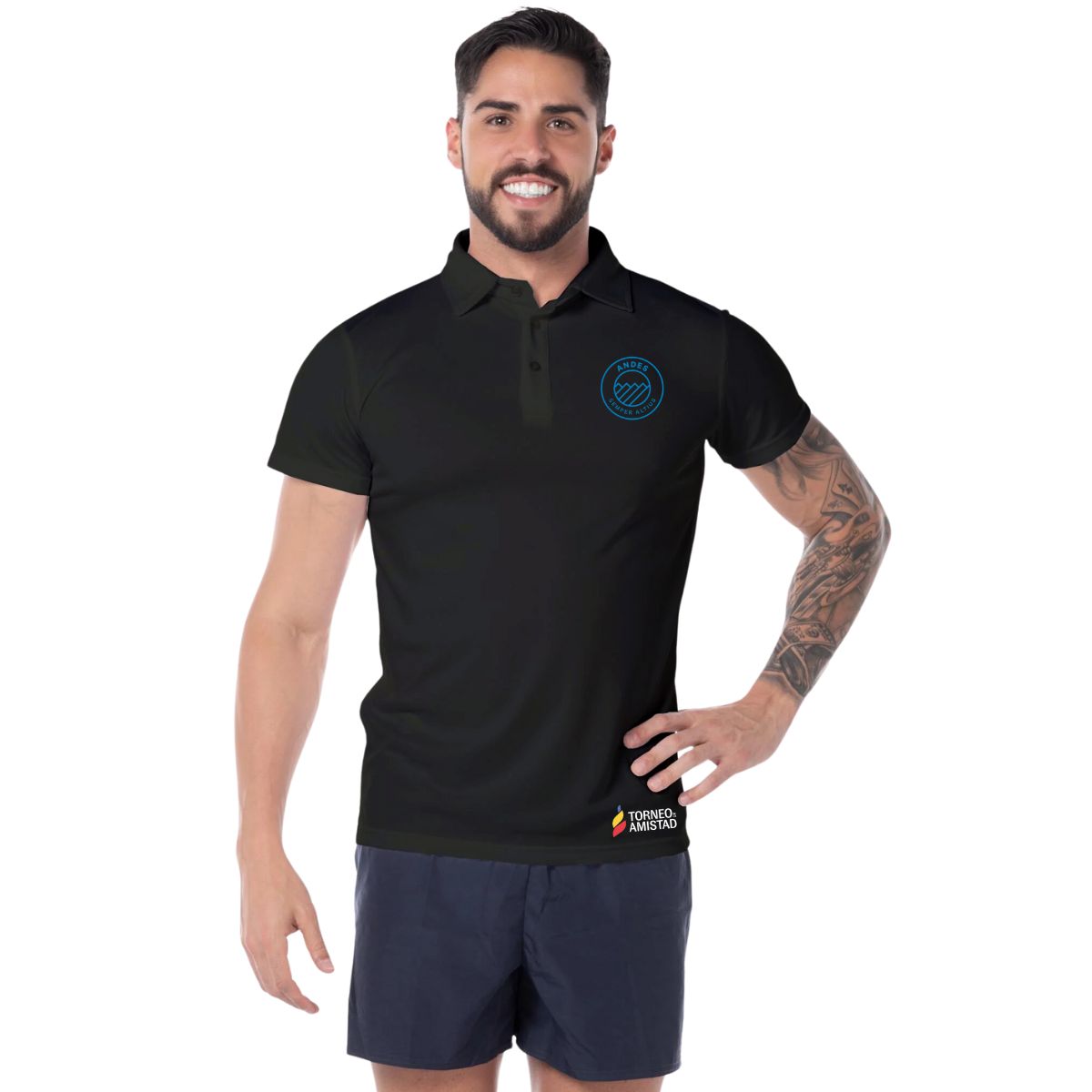 Playera Polo Dry Fit Unisex Poliéster Torneo de la Amistad D2E Andes