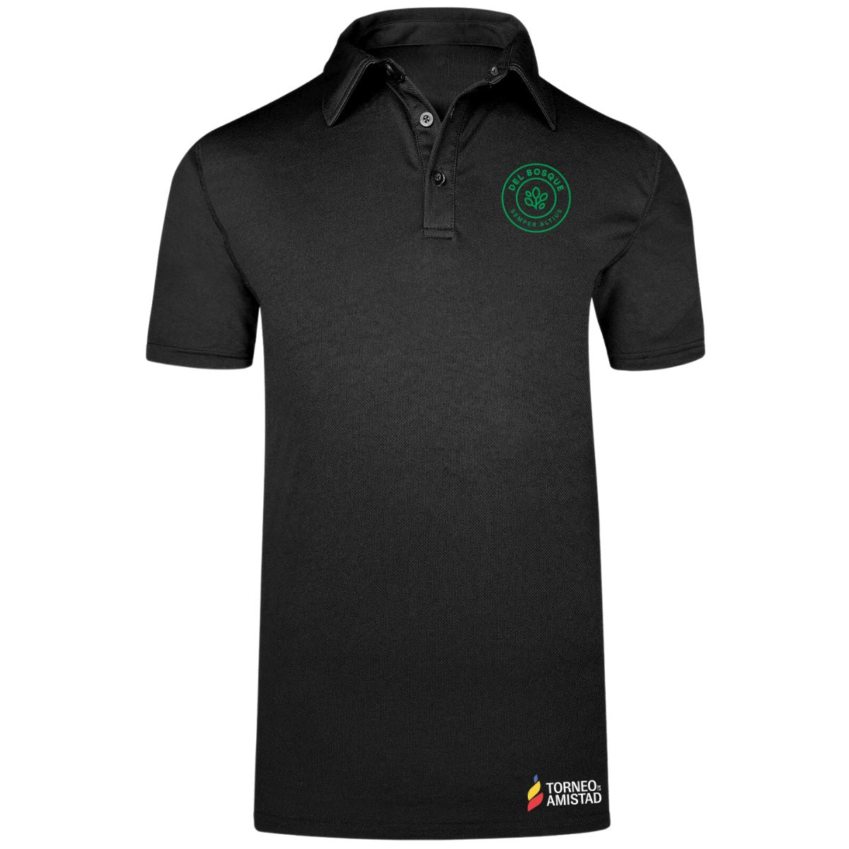 Playera Polo Dry Fit Unisex Poliéster Torneo de la Amistad D2E Del Bosque