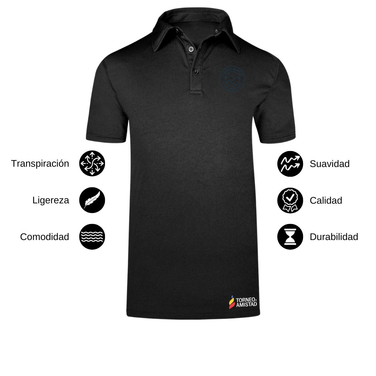 Playera Polo Dry Fit Unisex Poliéster Torneo de la Amistad D2E Highlands