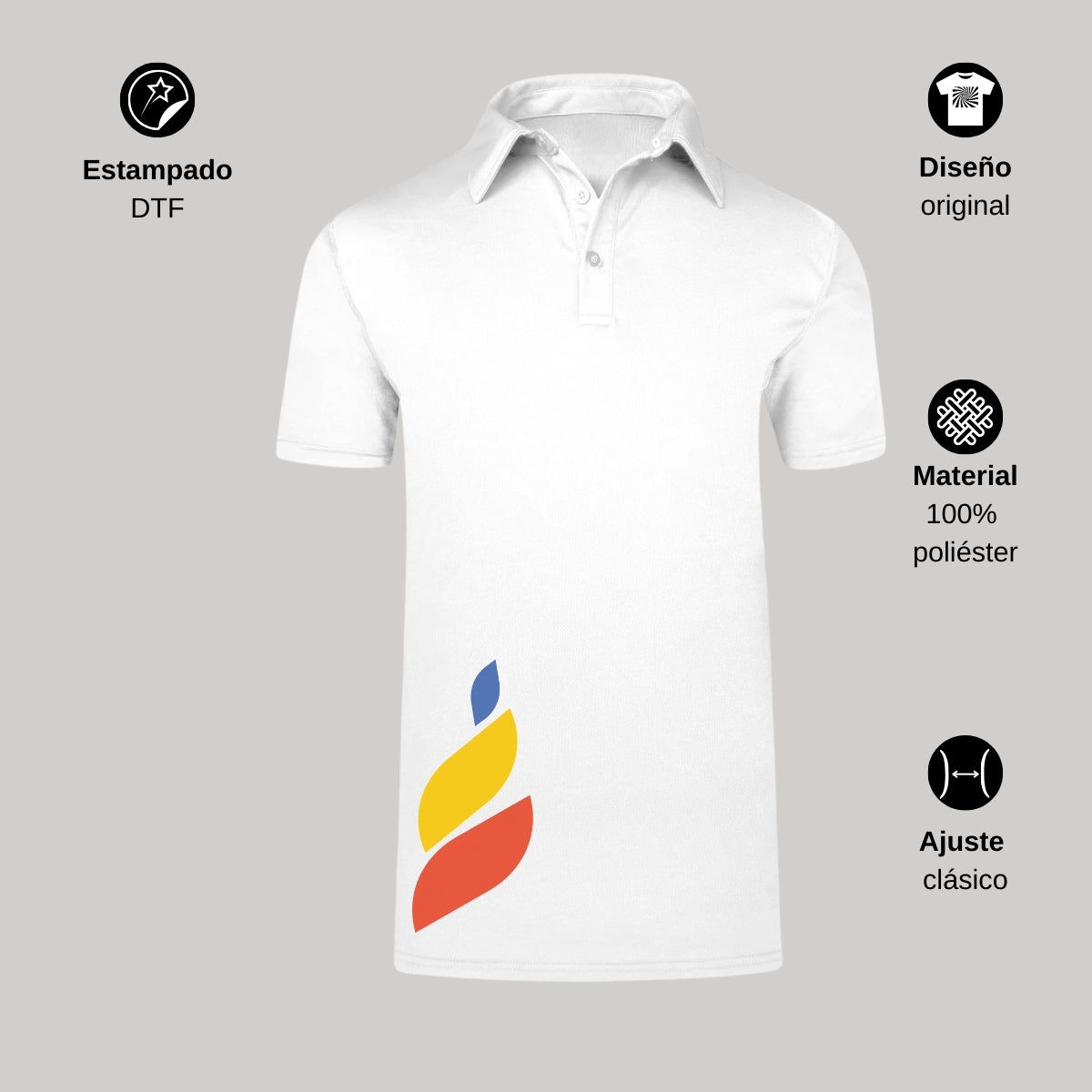 Playera Polo Dry Fit Unisex Poliéster Torneo de la Amistad D1
