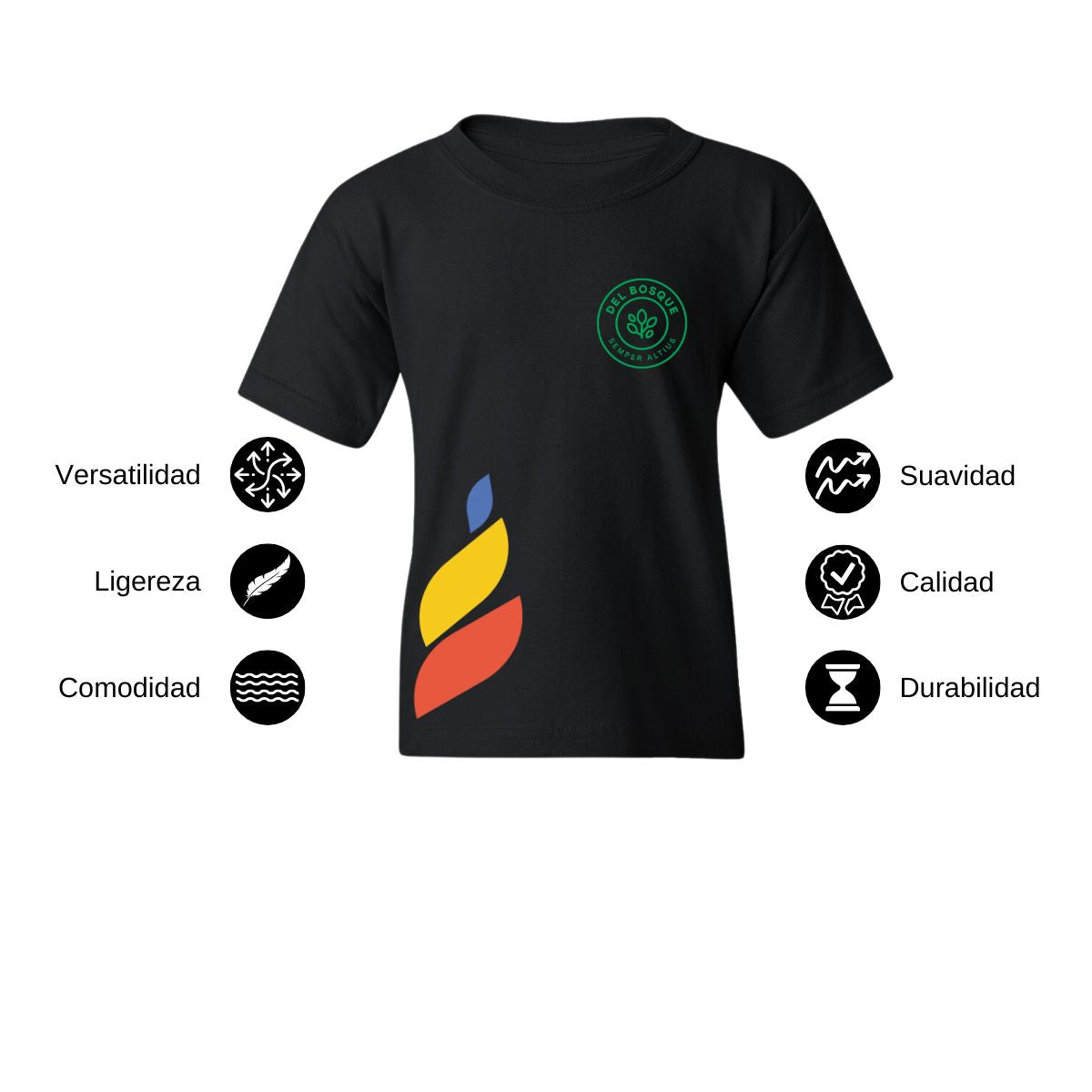 Playera Dry Fit Infantil Poliéster Torneo de la Amistad D1E Del Bosque