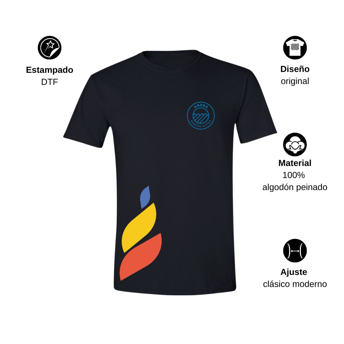 Playera Hombre Algodón Torneo de la Amistad D1E Andes