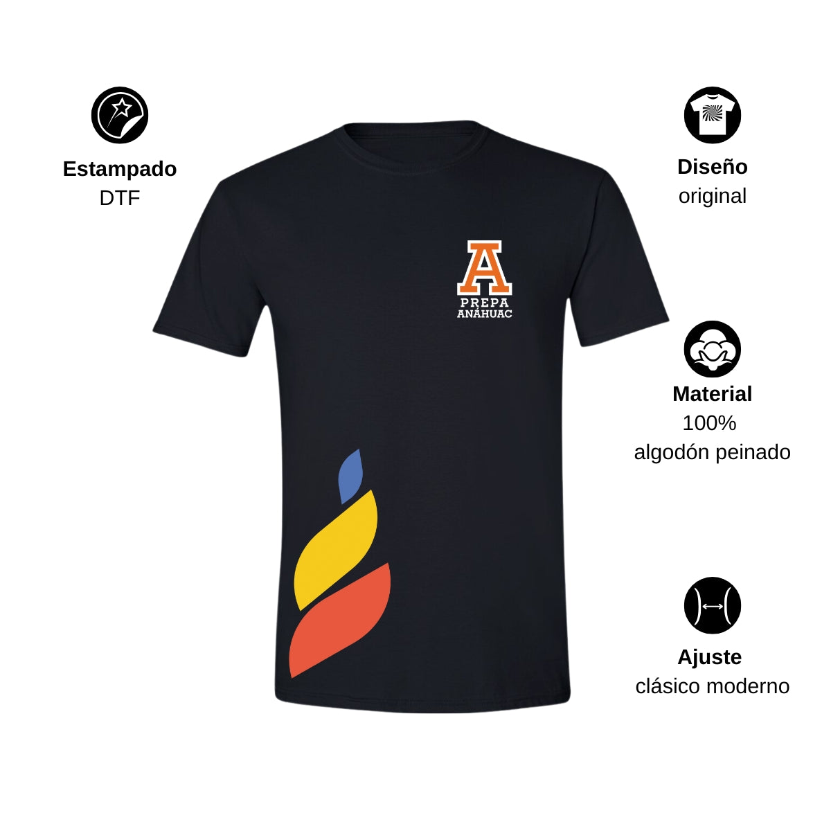 Playera Hombre Algodón Torneo de la Amistad D1E Prepa Anahuac