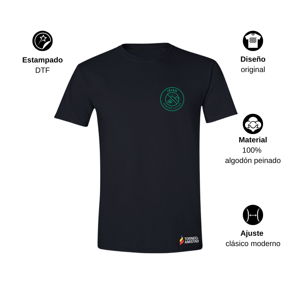 Playera Hombre Algodón Torneo de la Amistad D2E Irish