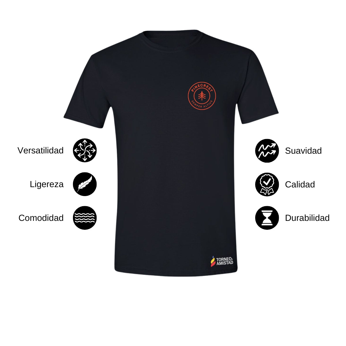 Playera Hombre Algodón Torneo de la Amistad D2E Pinecrest