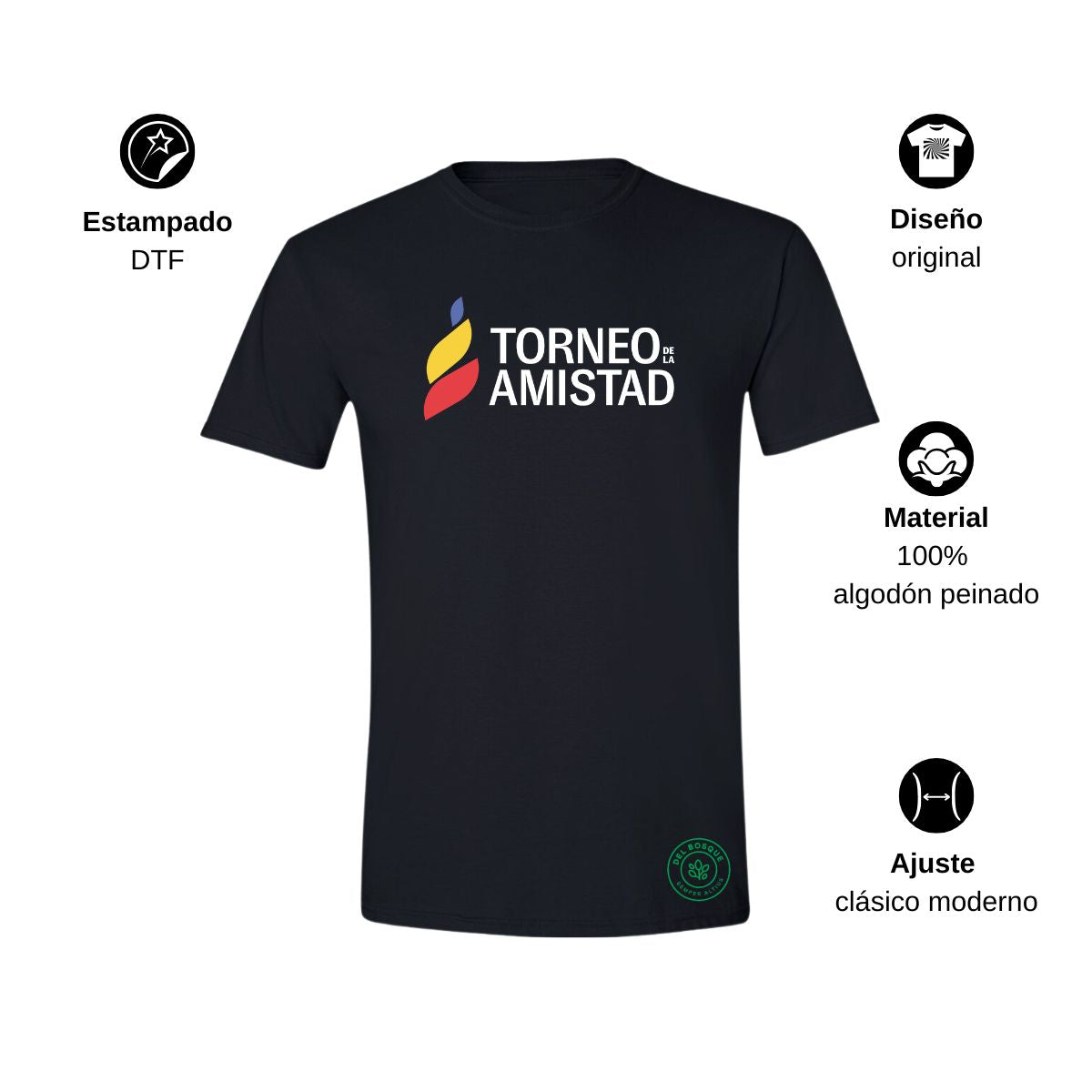 Playera Hombre Algodón Torneo de la Amistad D3T Del Bosque