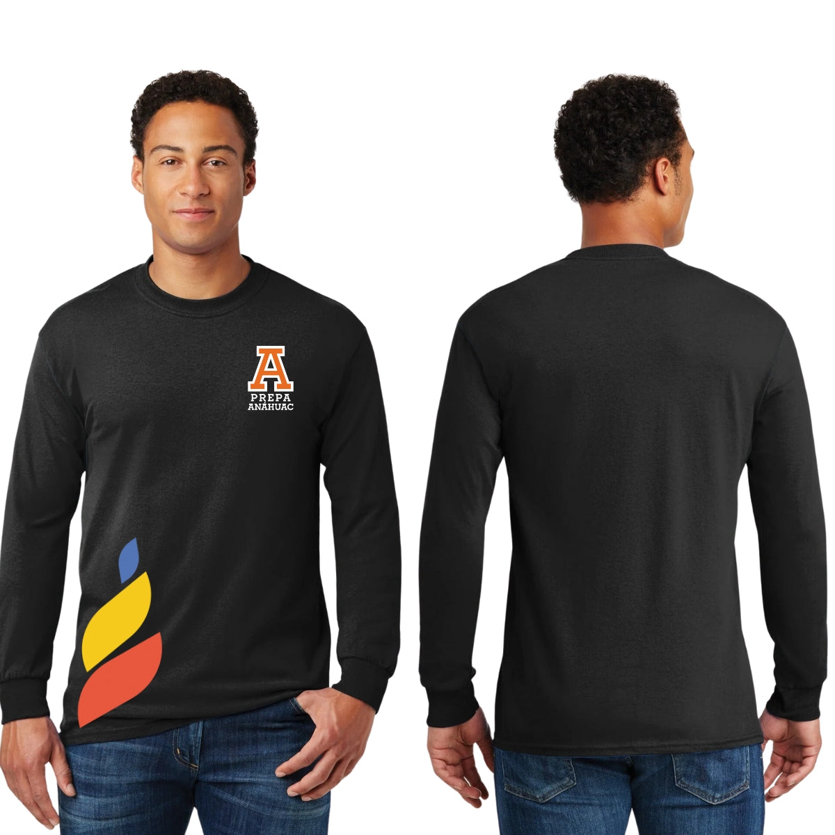 Playera Manga Larga Unisex Algodón Torneo de la Amistad D1E Prepa Anahuac