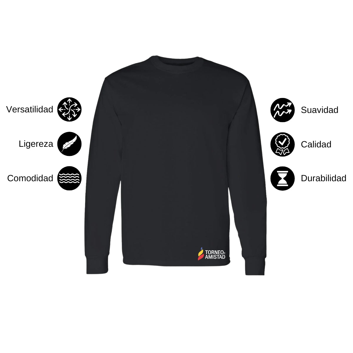 Playera Manga Larga Unisex Algodón Torneo de la Amistad D2