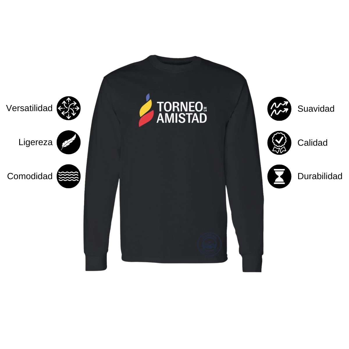 Playera Manga Larga Unisex Algodón Torneo de la Amistad D3T Oxford