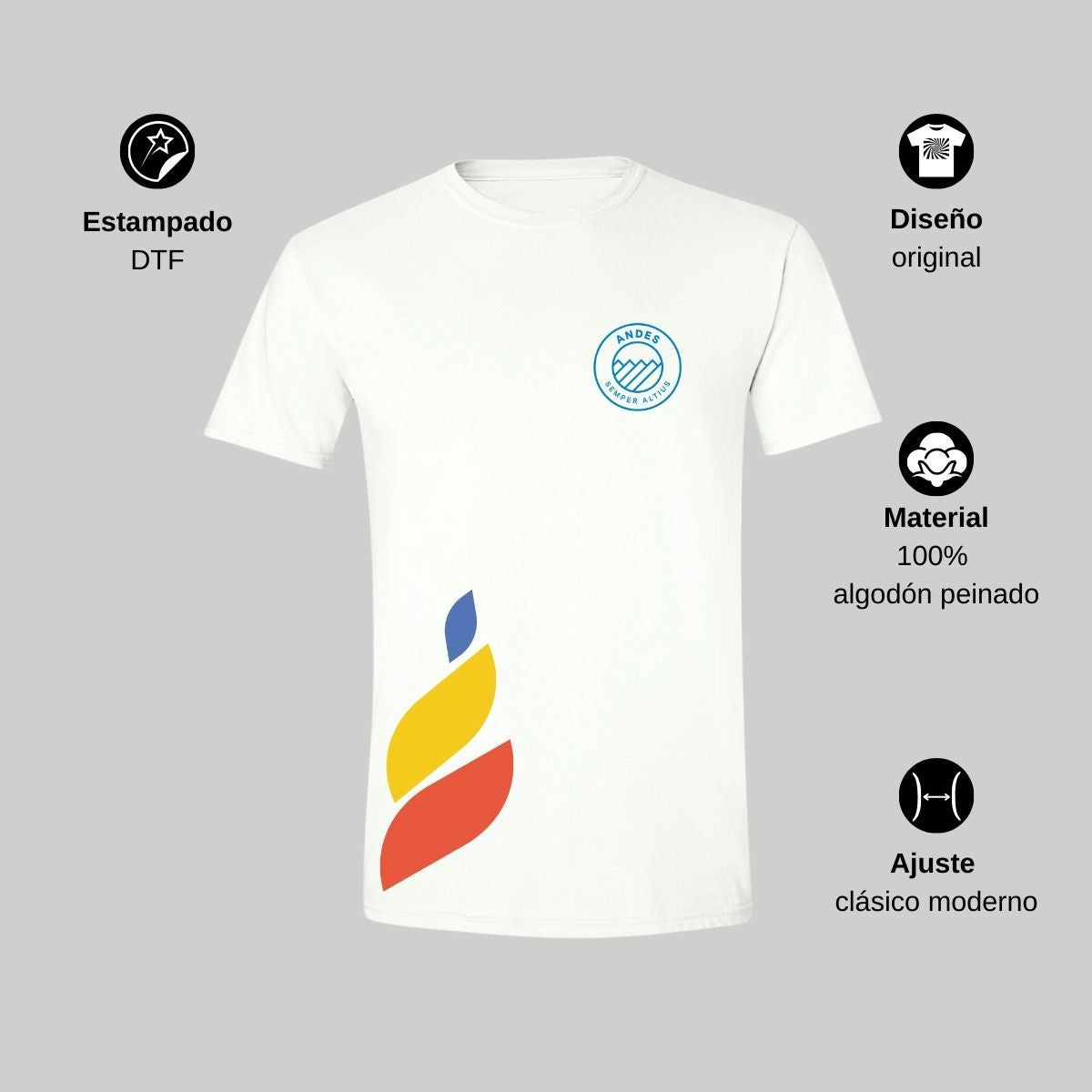 Playera Hombre Algodón Torneo de la Amistad D1E Andes
