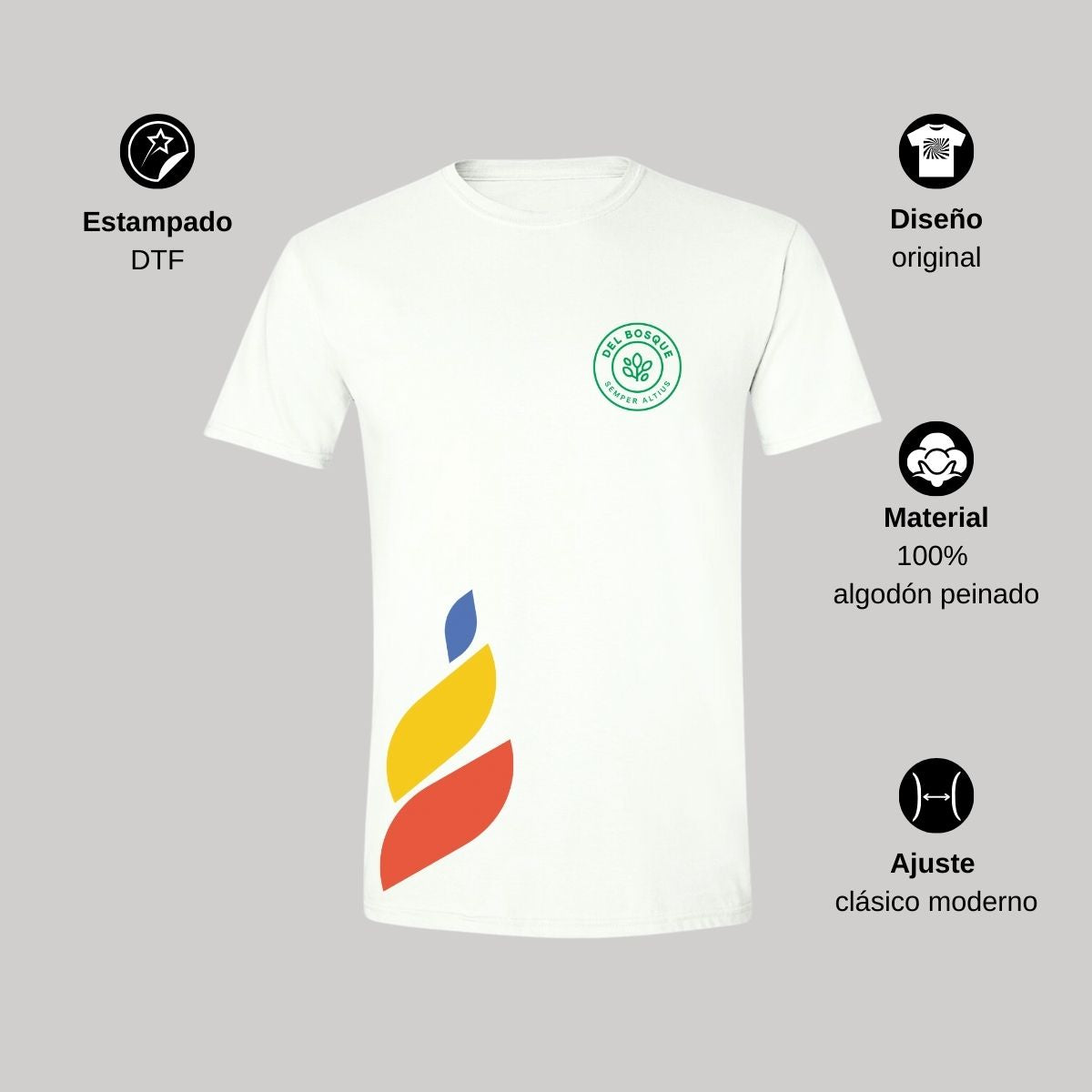 Playera Hombre Algodón Torneo de la Amistad D1E Del Bosque