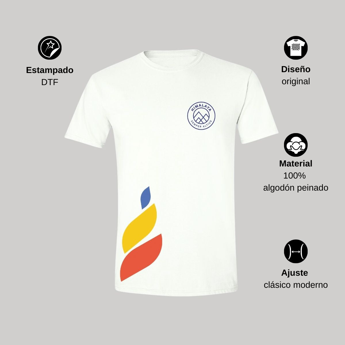 Playera Hombre Algodón Torneo de la Amistad D1E Himalaya