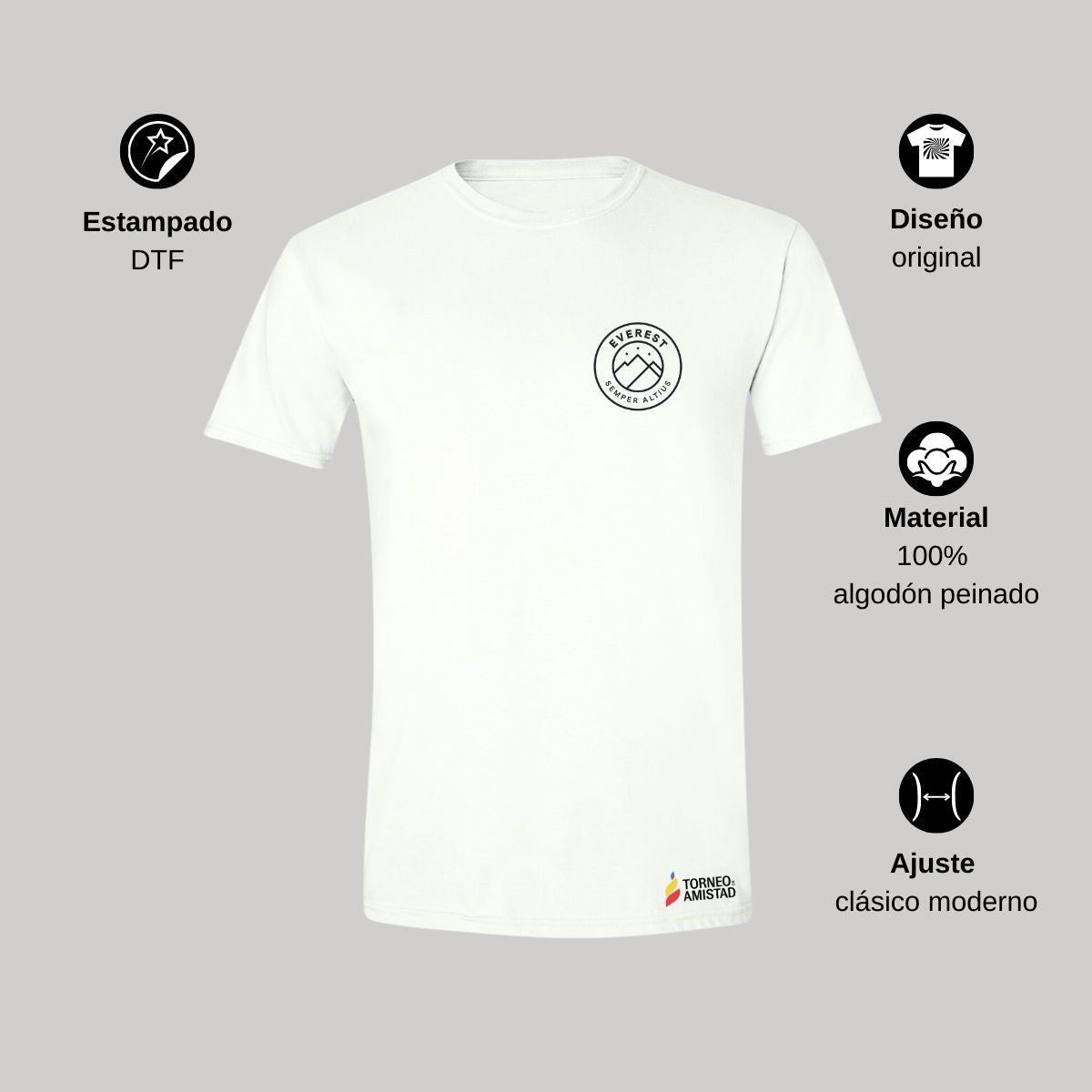 Playera Hombre Algodón Torneo de la Amistad D2E Everest