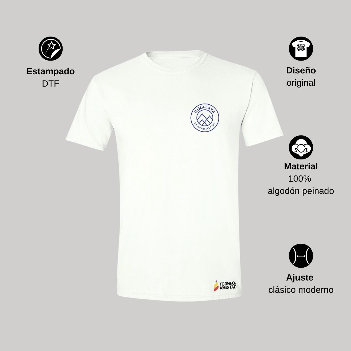 Playera Hombre Algodón Torneo de la Amistad D2E Himalaya