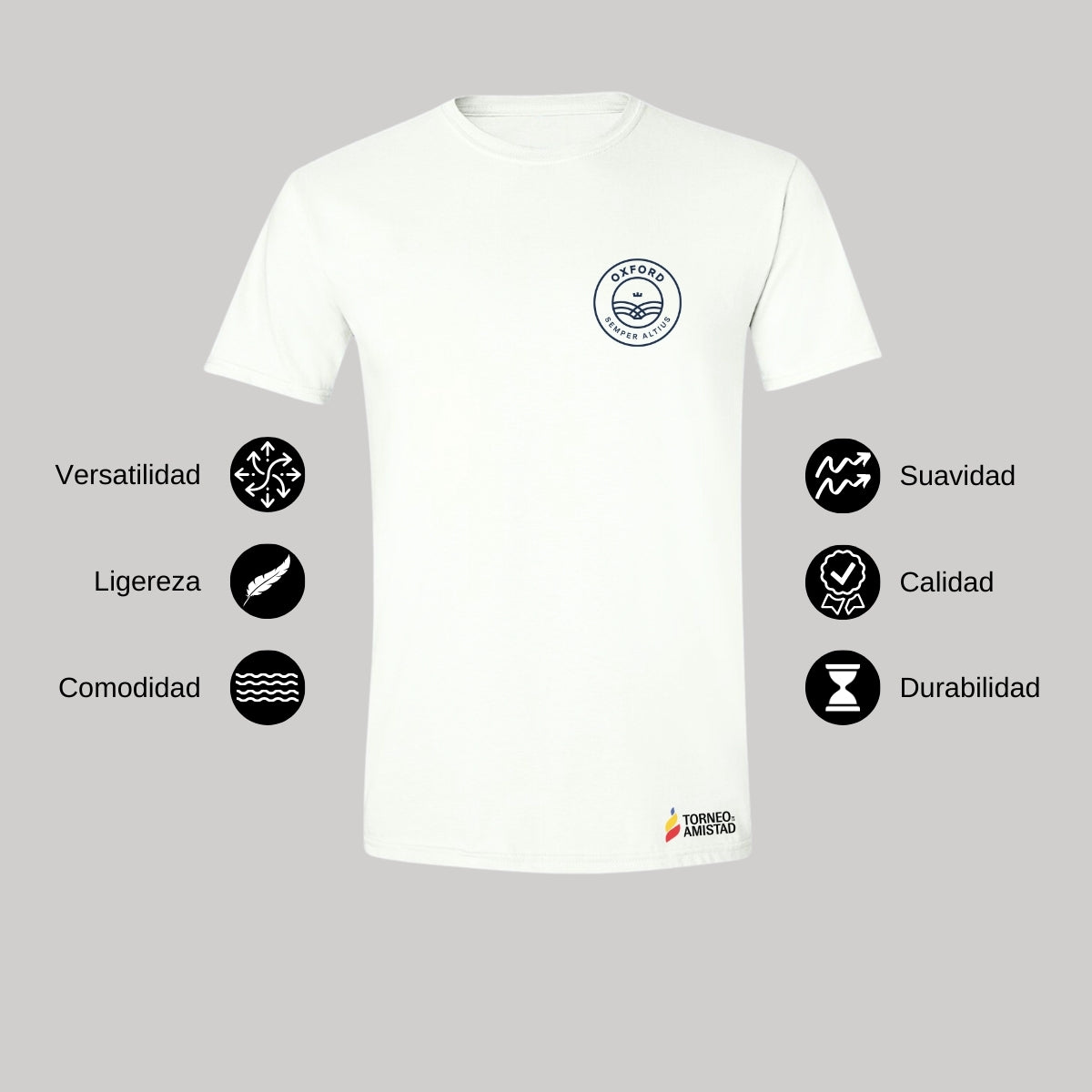Playera Hombre Algodón Torneo de la Amistad D2E Oxford