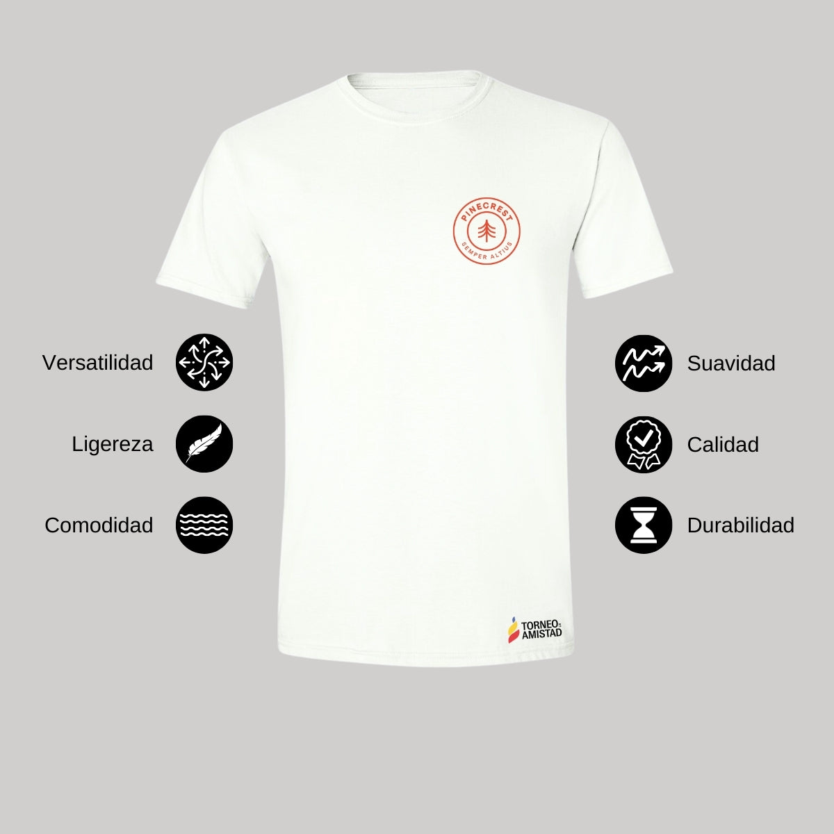 Playera Hombre Algodón Torneo de la Amistad D2E Pinecrest