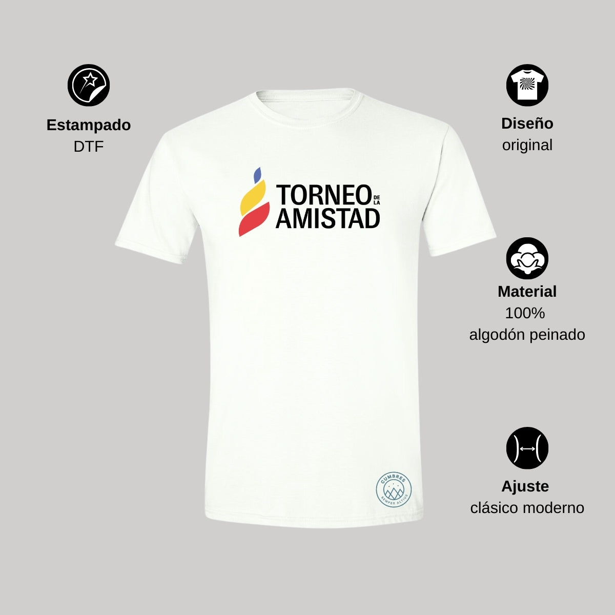 Playera Hombre Algodón Torneo de la Amistad D3T Cumbres