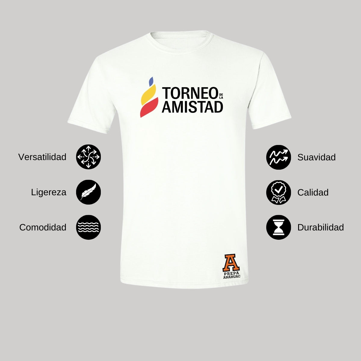 Playera Hombre Algodón Torneo de la Amistad D3T Prepa Anahuac