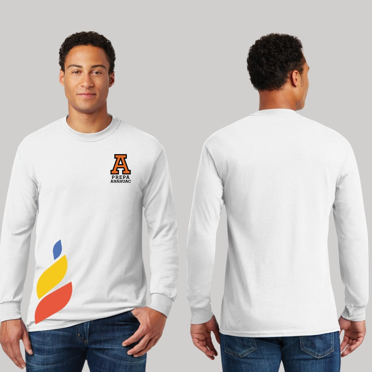 Playera Manga Larga Unisex Algodón Torneo de la Amistad D1E Prepa Anahuac