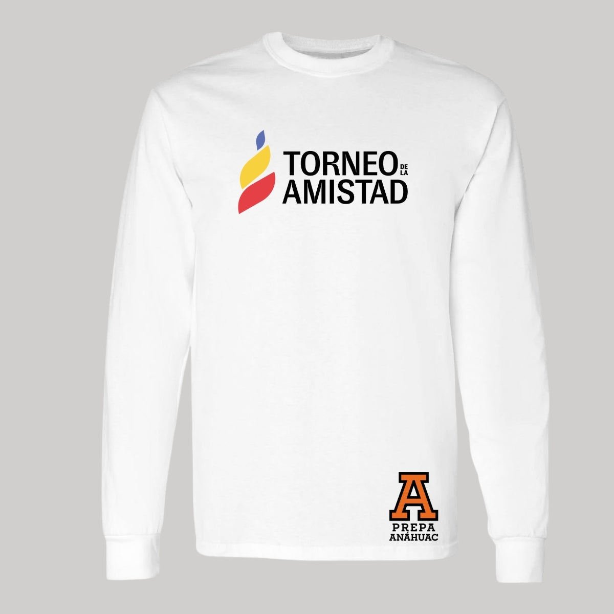 Playera Manga Larga Unisex Algodón Torneo de la Amistad D3T Prepa Anahuac