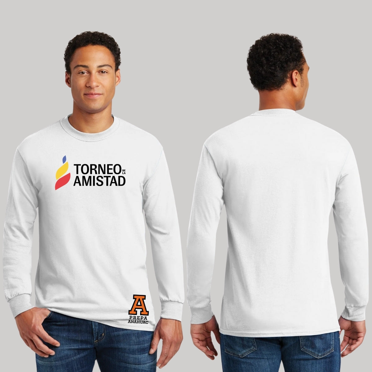 Playera Manga Larga Unisex Algodón Torneo de la Amistad D3T Prepa Anahuac