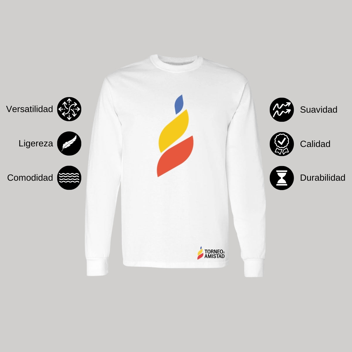 Playera Manga Larga Unisex Algodón Torneo de la Amistad D4