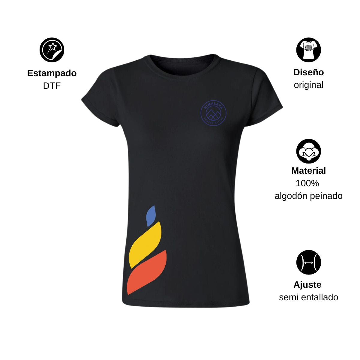 Playera Mujer Algodón Torneo de la Amistad D1E Himalaya