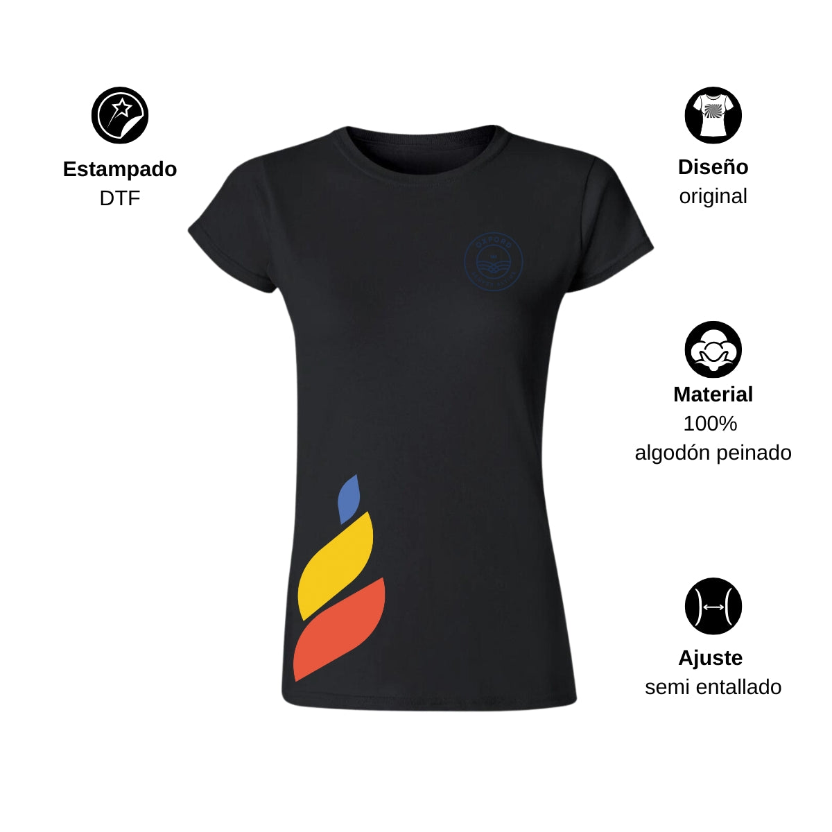 Playera Mujer Algodón Torneo de la Amistad D1E Oxford