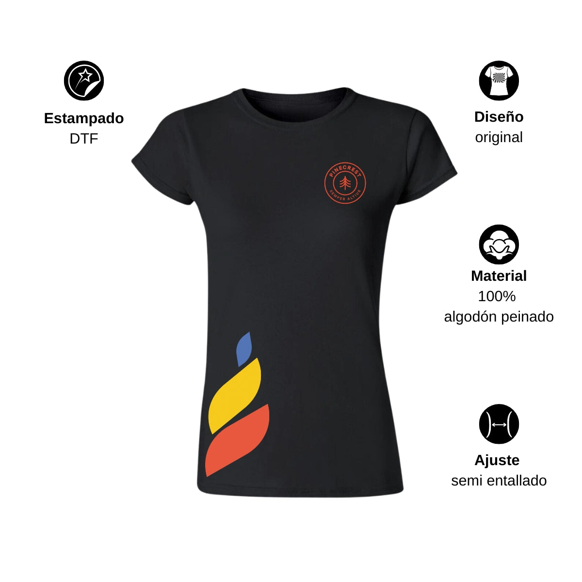 Playera Mujer Algodón Torneo de la Amistad D1E Pinecrest