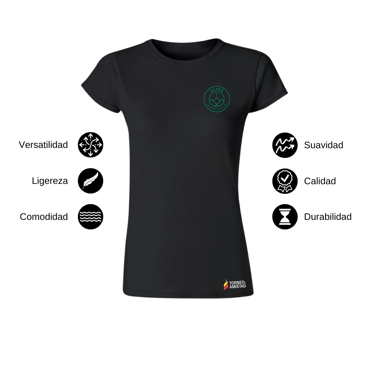 Playera Mujer Algodón Torneo de la Amistad D2E Alpes