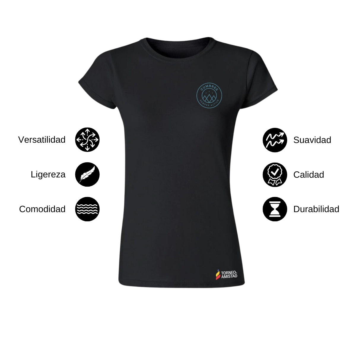 Playera Mujer Algodón Torneo de la Amistad D2E Cumbres