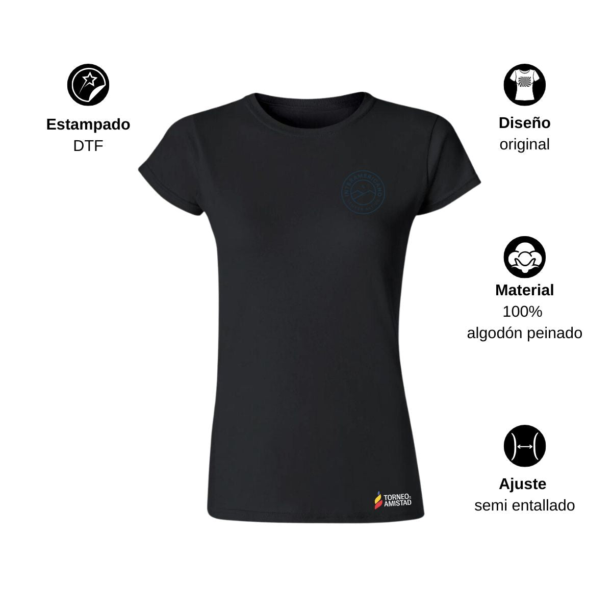 Playera Mujer Algodón Torneo de la Amistad D2E Interamericano