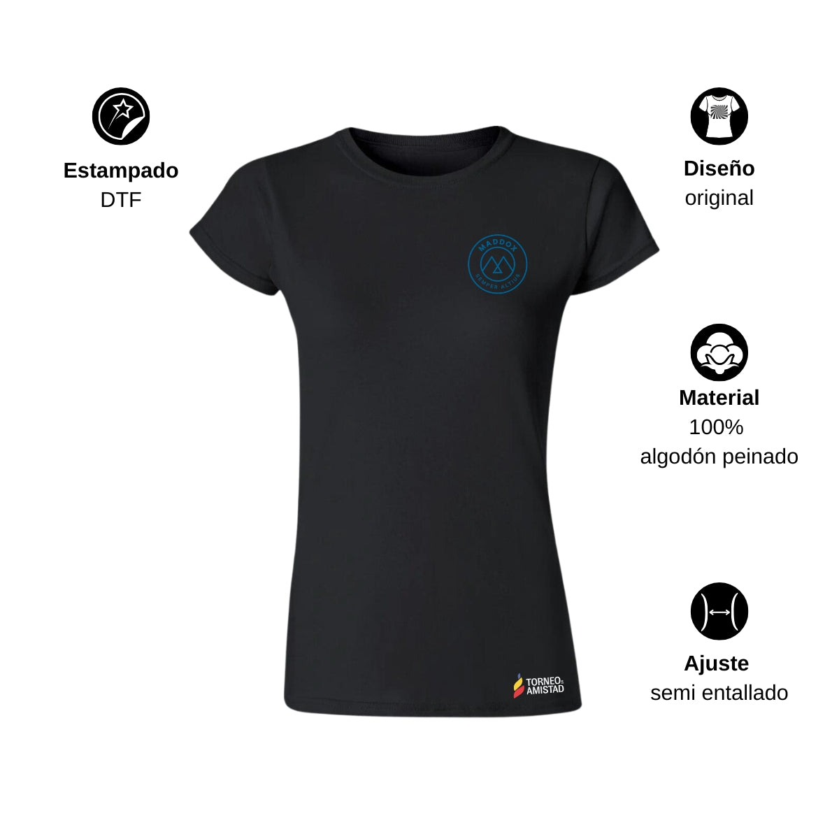 Playera Mujer Algodón Torneo de la Amistad D2E Maddox