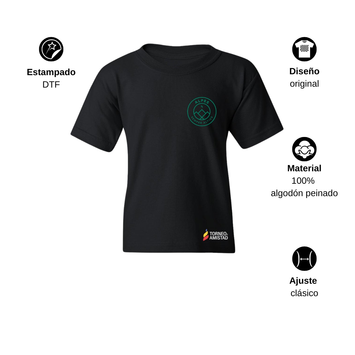Playera Infantil Algodón Torneo de la Amistad D2E Alpes